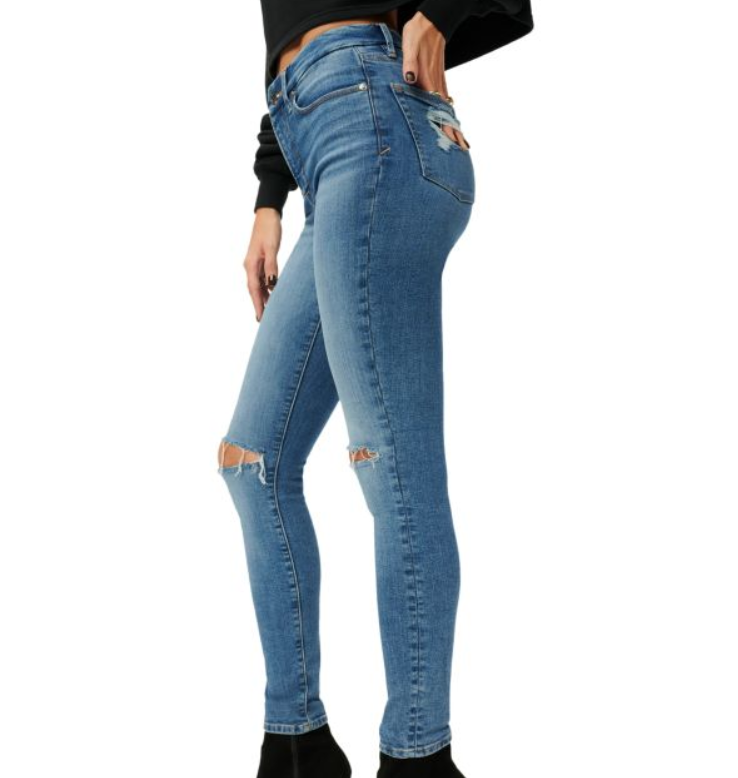 Good American Good Legs Distressed Ankle Skinny Jeans