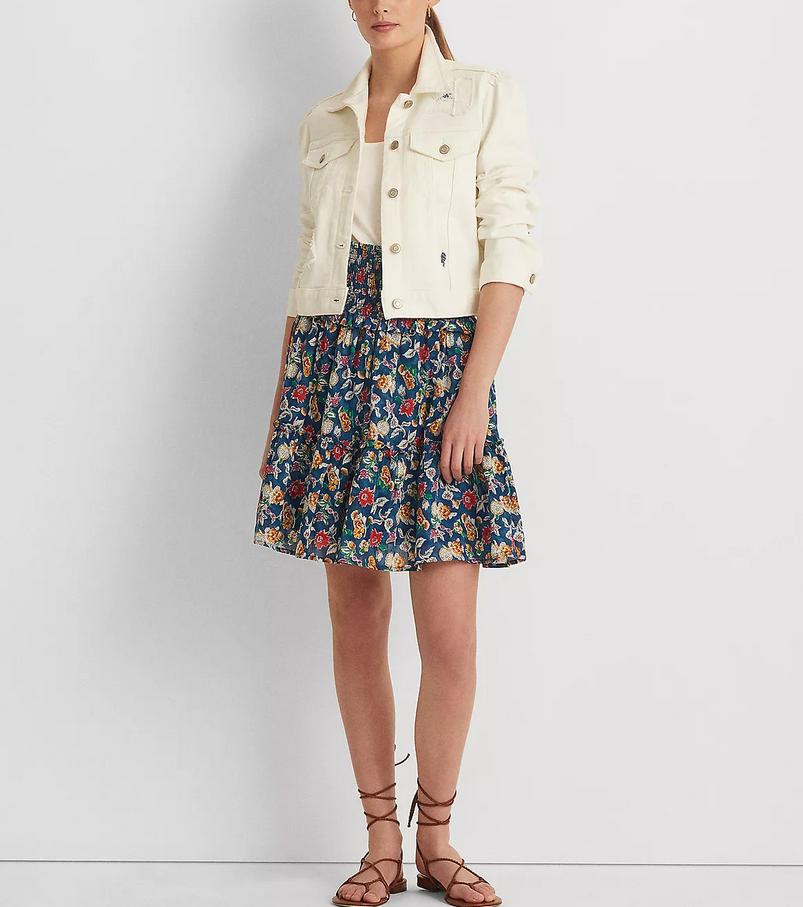 Lauren Ralph Lauren Floral Cotton Voile Skirt