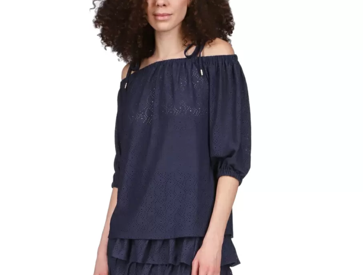 MICHAEL Michael Kors Eyelet Off-The-Shoulder Top