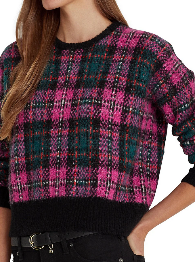 Lauren Ralph Lauren Plaid Wool-Blend Sweater