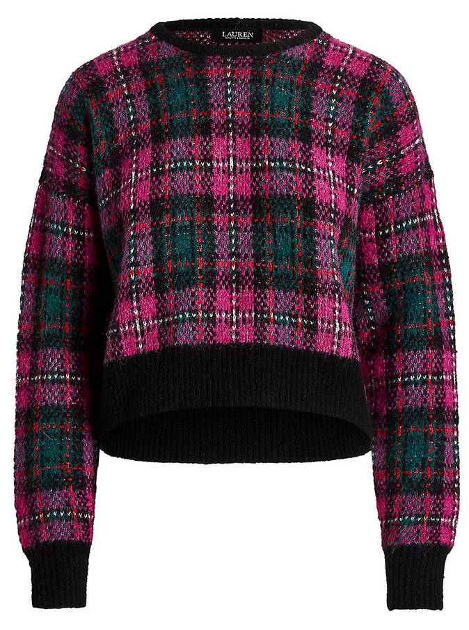 Lauren Ralph Lauren Plaid Wool-Blend Sweater
