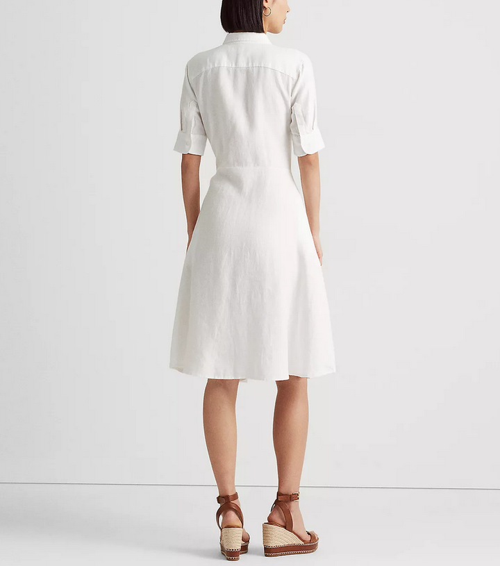 Lauren Ralph Lauren Linen Fit & Flare Shirtdress