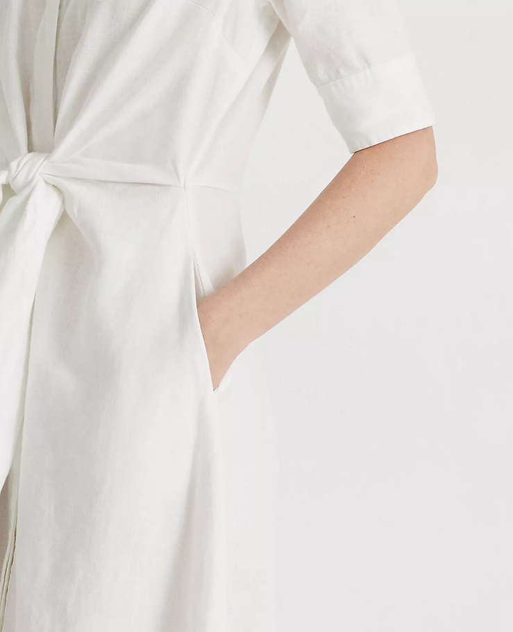 Lauren Ralph Lauren Linen Fit & Flare Shirtdress