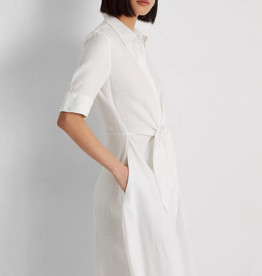 Lauren Ralph Lauren Linen Fit & Flare Shirtdress