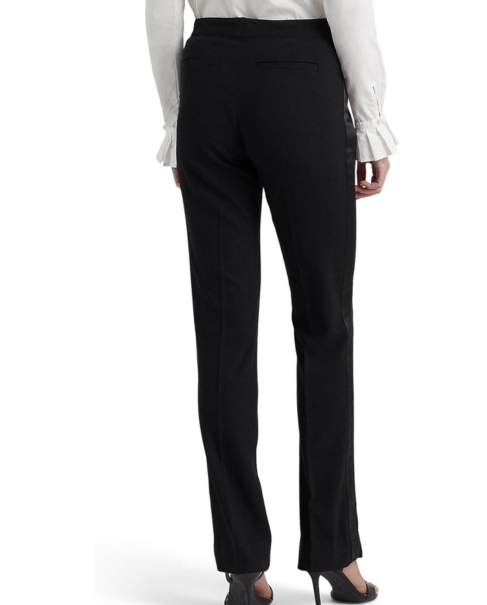 LAUREN Ralph Lauren Side-Stripe Wool Crepe Pants