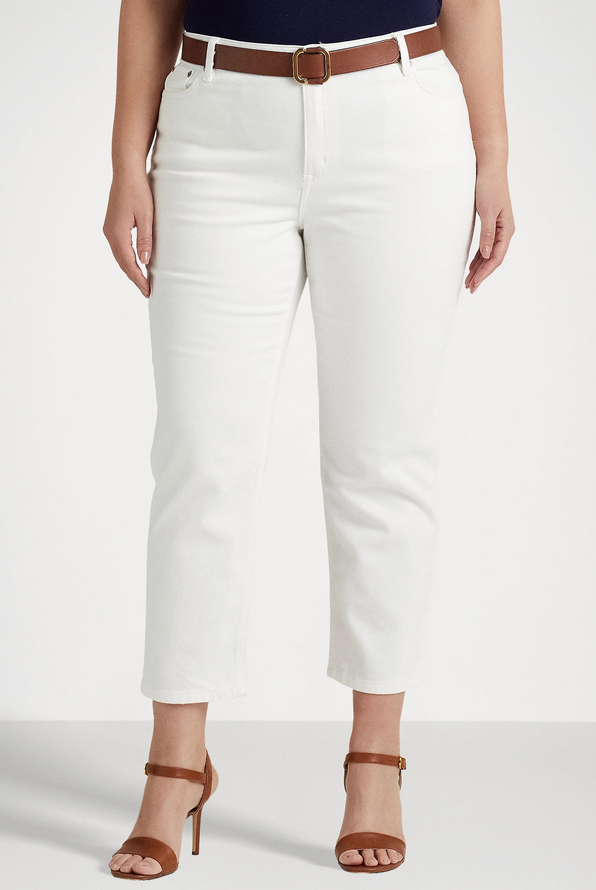 LAUREN Ralph Lauren Plus Size High-Rise Straight Ankle Jeans