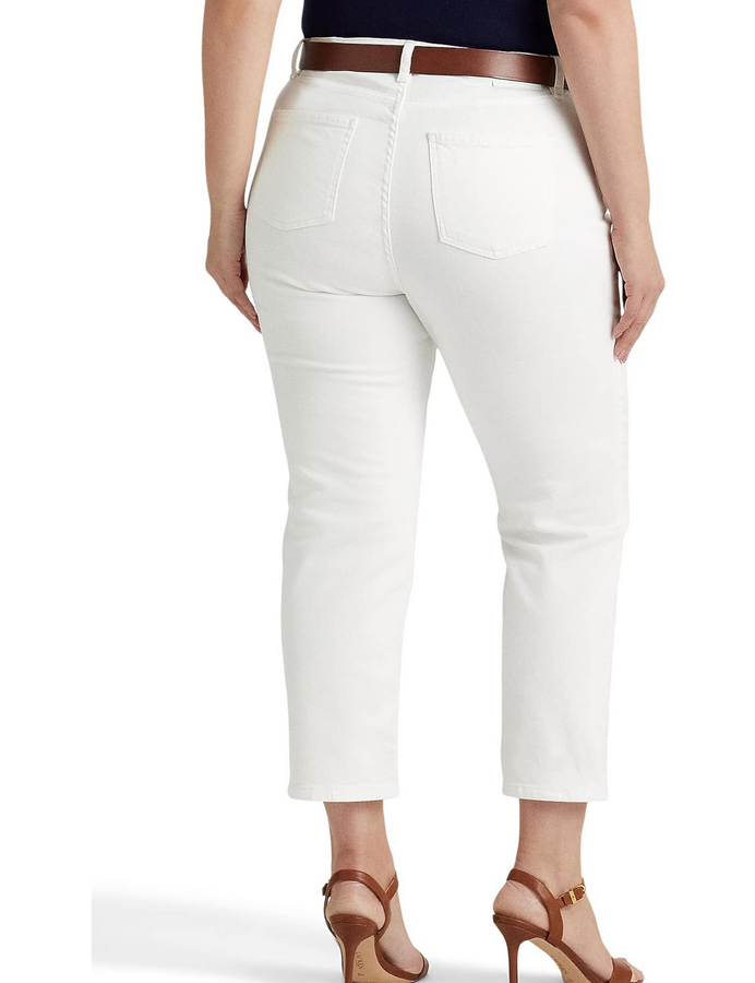 LAUREN Ralph Lauren Plus Size High-Rise Straight Ankle Jeans