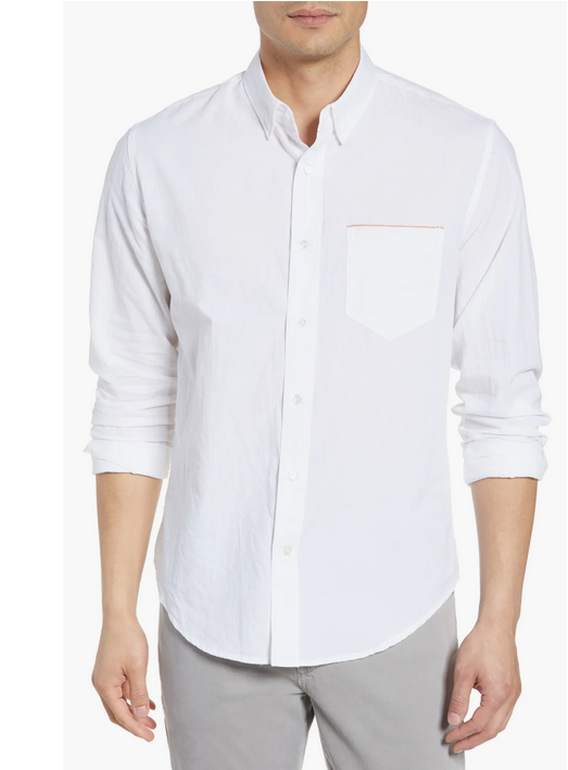 Billy Reid Men's Pocket Standard Fit Shirt
