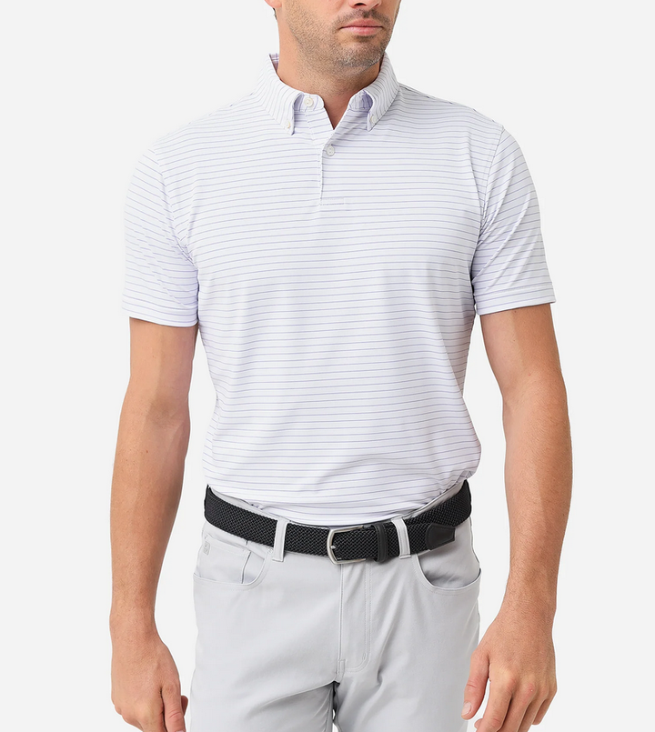 Peter Millar Men's Crafted Duet Striped Short Sleeve Polo