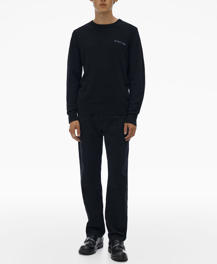 Helmut Lang Men's Kurt Logo Embroidered Crewneck Sweater