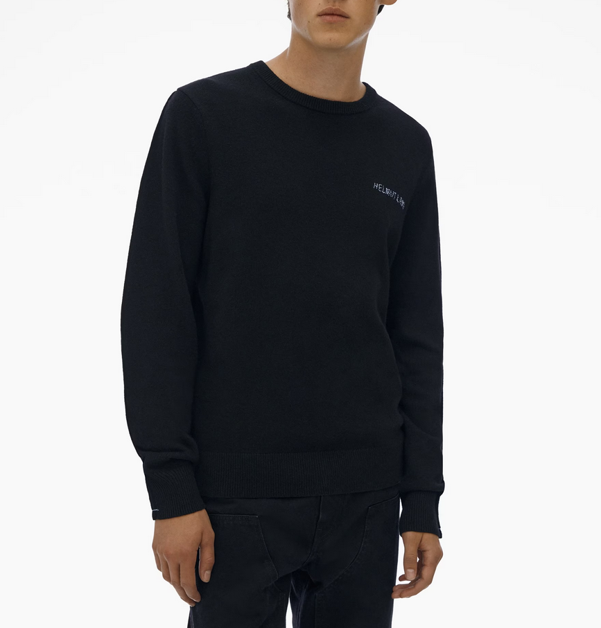 Helmut Lang Men's Kurt Logo Embroidered Crewneck Sweater