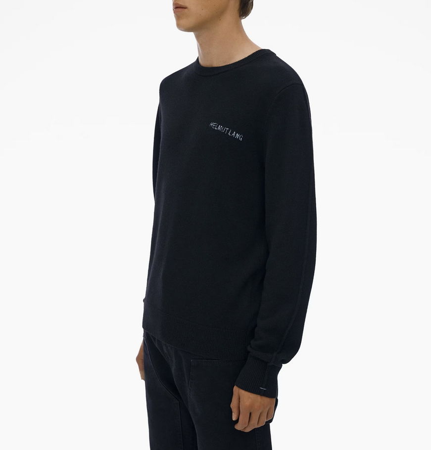 Helmut Lang Men's Kurt Logo Embroidered Crewneck Sweater