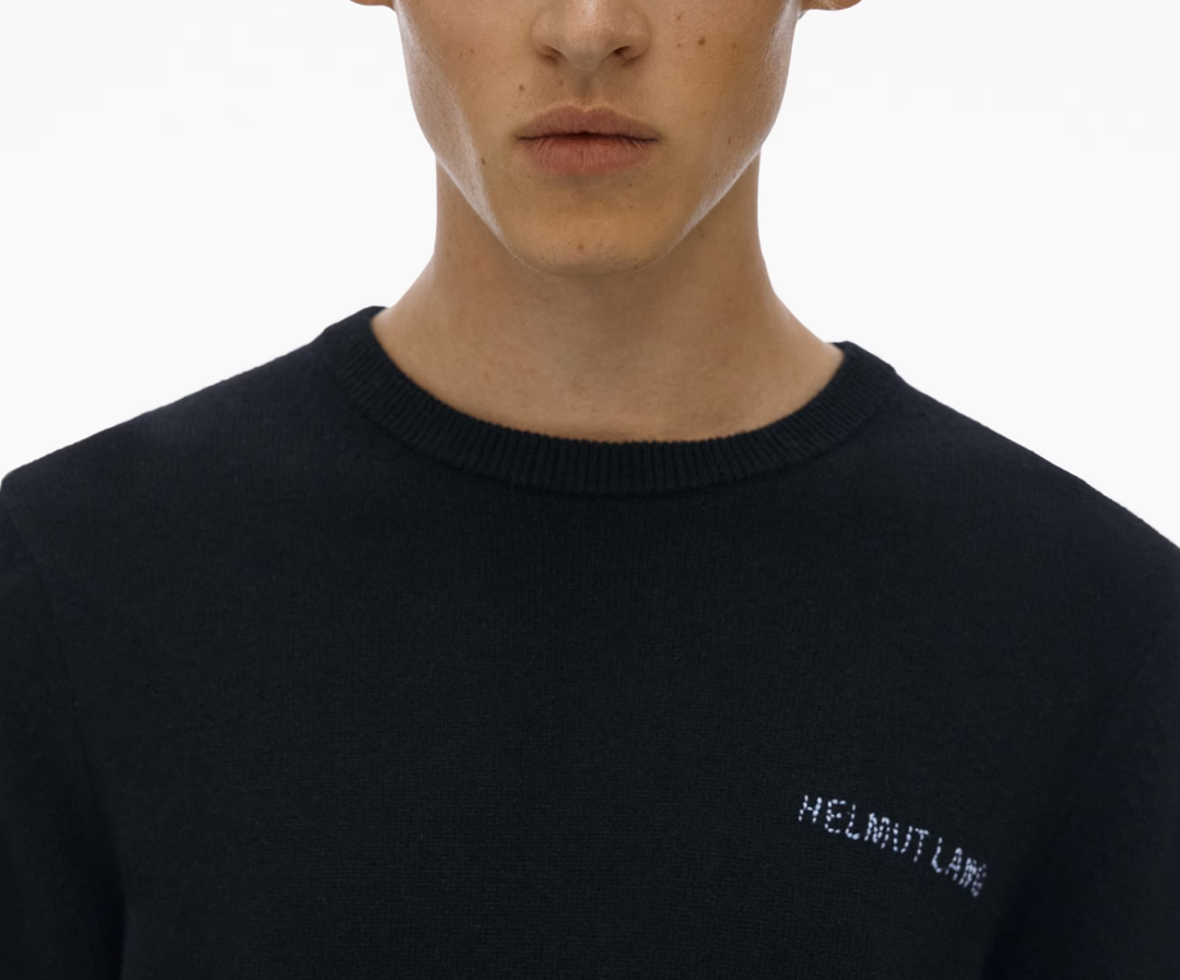 Helmut Lang Men's Kurt Logo Embroidered Crewneck Sweater