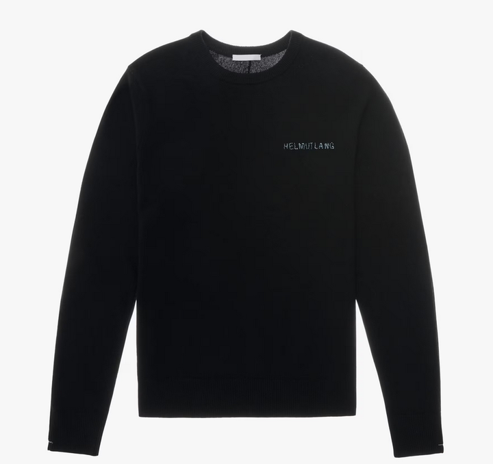 Helmut Lang Men's Kurt Logo Embroidered Crewneck Sweater
