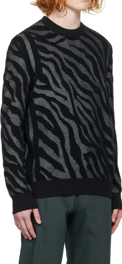 PS Paul Smith Men's Animal Print Pullover Crewneck Sweater