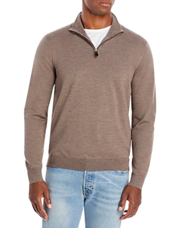 The Men Store Quarter Zip Merino Wool Sweater