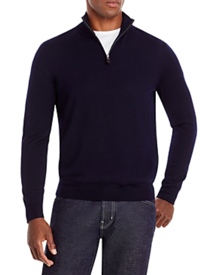 The Men Store Quarter Zip Merino Wool Sweater