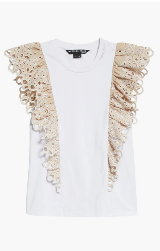 Veronica Beard Jadi Ruffled Tee