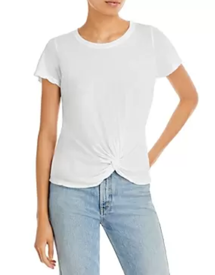 Sundry Prima Cotton Twist Hem Top