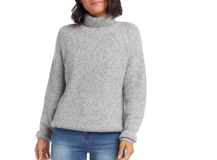 Karen Kane Metallic Turtleneck Sweater