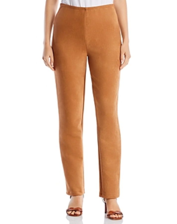 &BASICS Faux Suede Straight Leg Pants