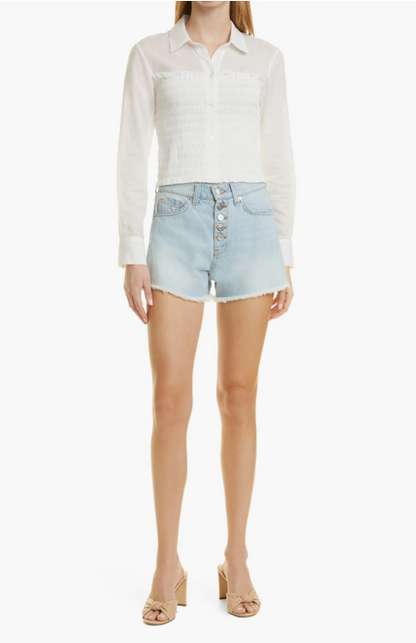 Veronica Beard Jean Timmi Button Fly Shorts