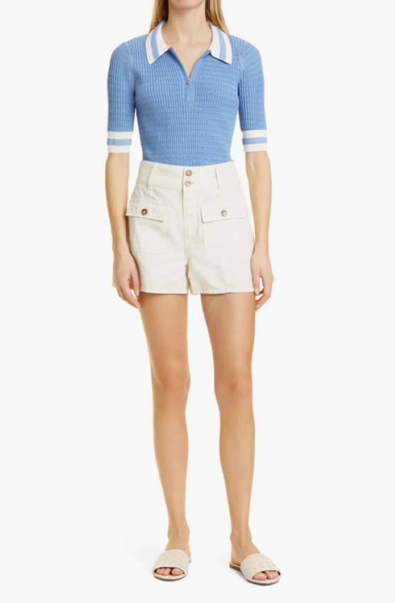 Veronica Beard Abigail Patch Pocket Shorts