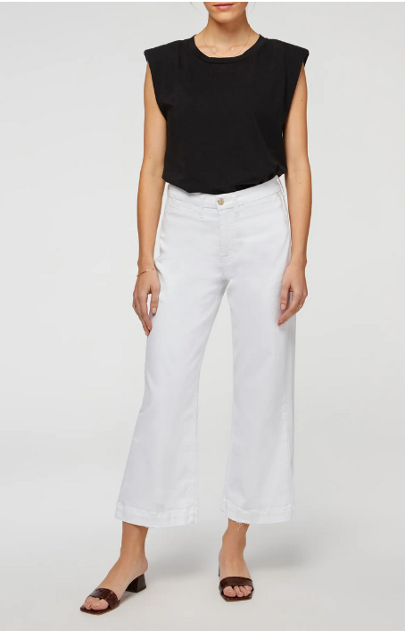 Jen 7 Cropped Wide Leg Jeans