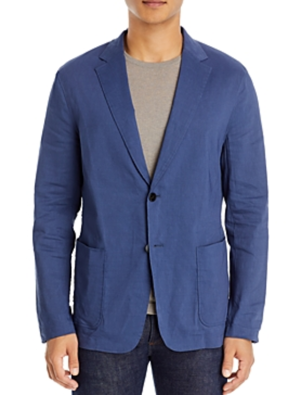 Theory MEN Clinton Eco Crunch Stretch Linen Blazer