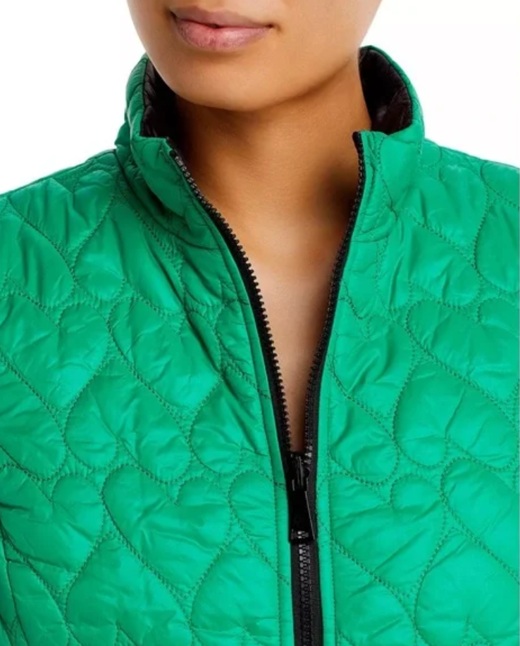 AQUA x Kerri Rosenthal Reversible Heart Quilted Vest