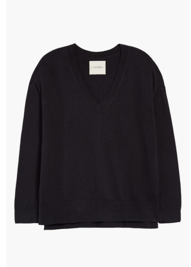 Lucky Brand Cloud-Soft V-Neck Long-Sleeve Sweater