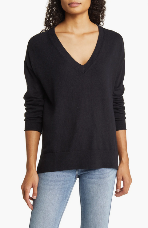 Lucky Brand Cloud-Soft V-Neck Long-Sleeve Sweater