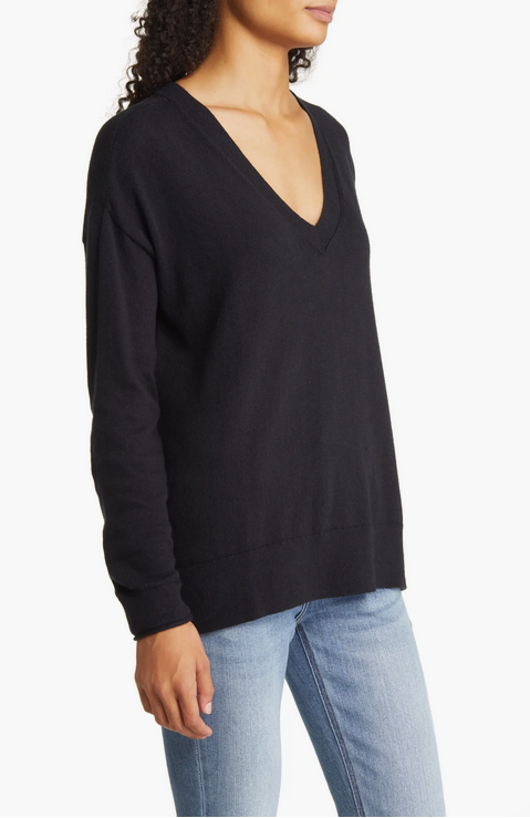 Lucky Brand Cloud-Soft V-Neck Long-Sleeve Sweater