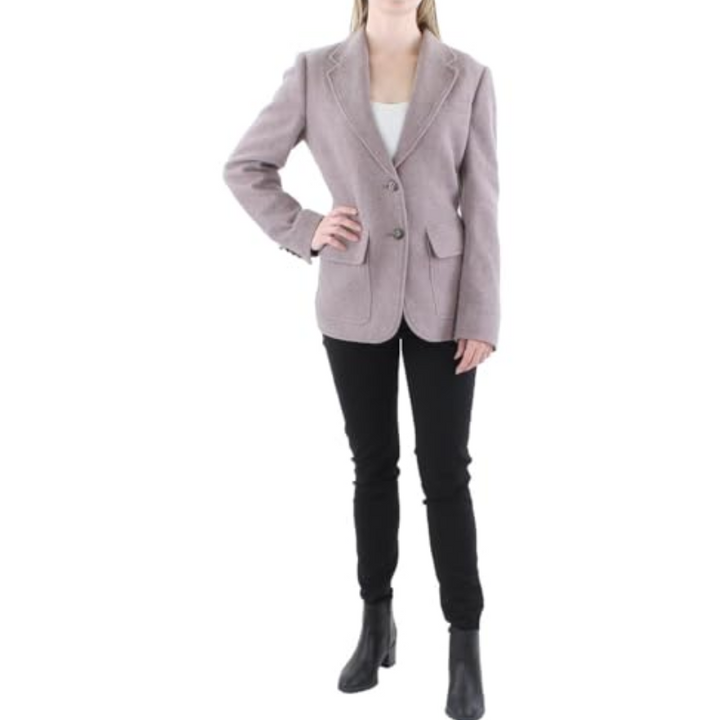 Lauren Ralph Lauren Wool Blend Career Two-Button Blazer