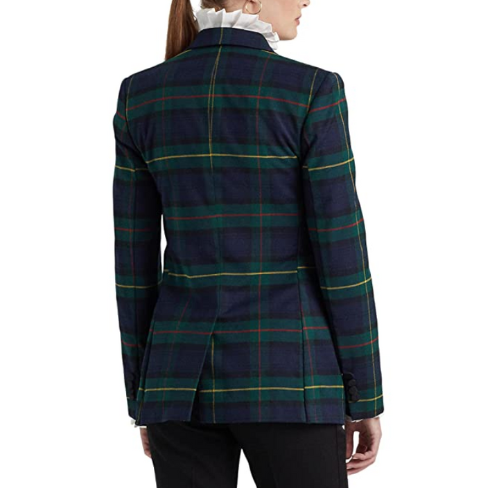 LAUREN Ralph Lauren Plaid Bullion Twill Blazer