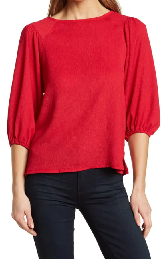 VINCE CAMUTO Puff Sleeve Top