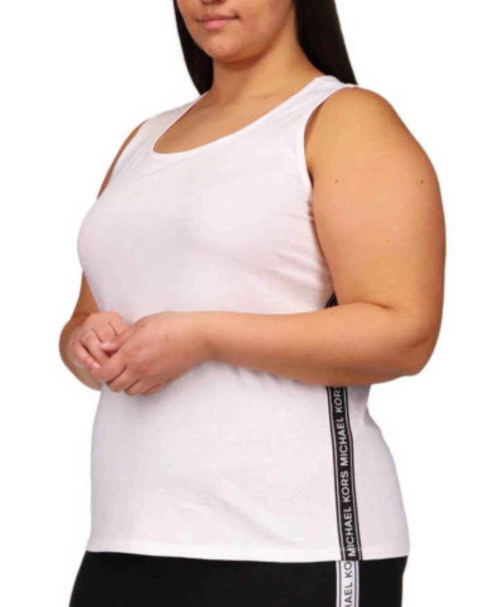 Michael Kors Plus Size Logo Tape Tank Top