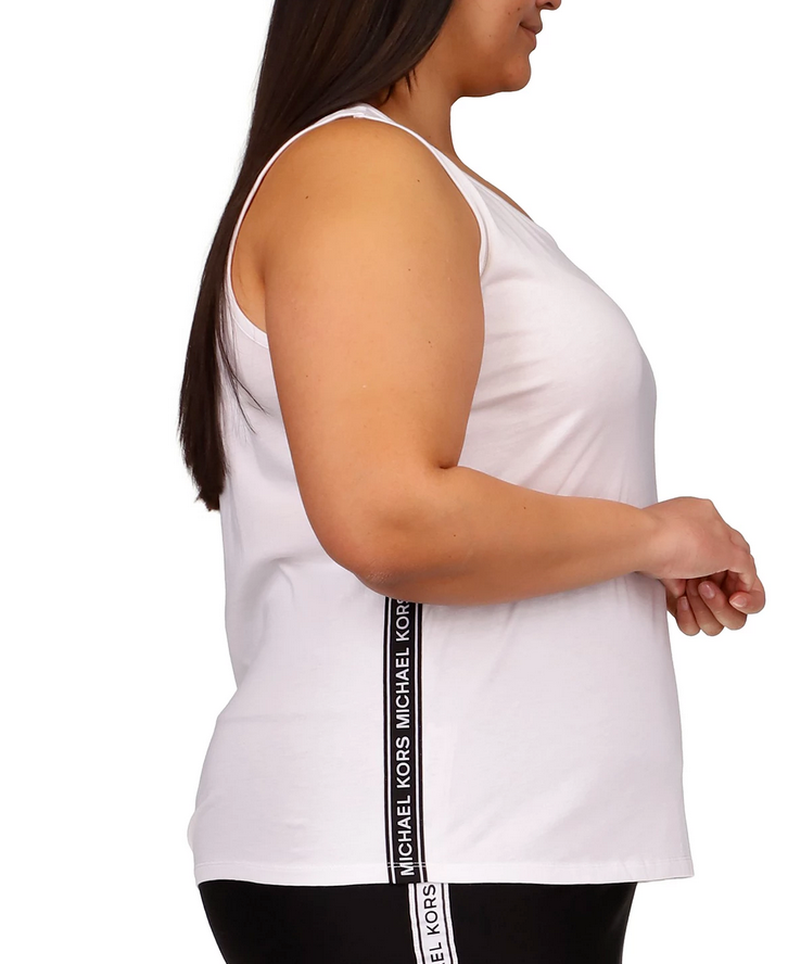 Michael Kors Plus Size Logo Tape Tank Top