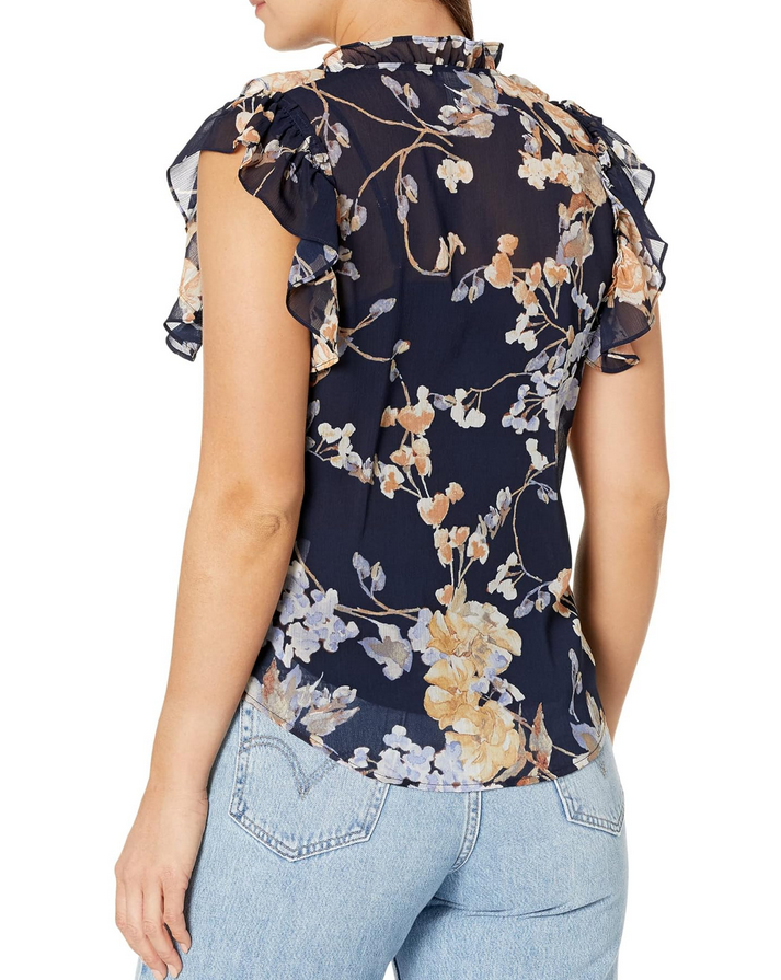 LAUREN Ralph Lauren Petite Floral Georgette Sleeveless Shirt