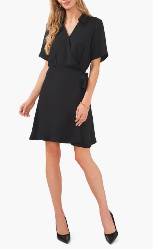 Vince Camuto Collared Wrap Dress