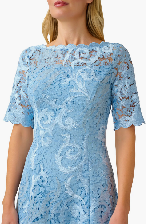 Adrianna Papell Lace Fit & Flare Dress