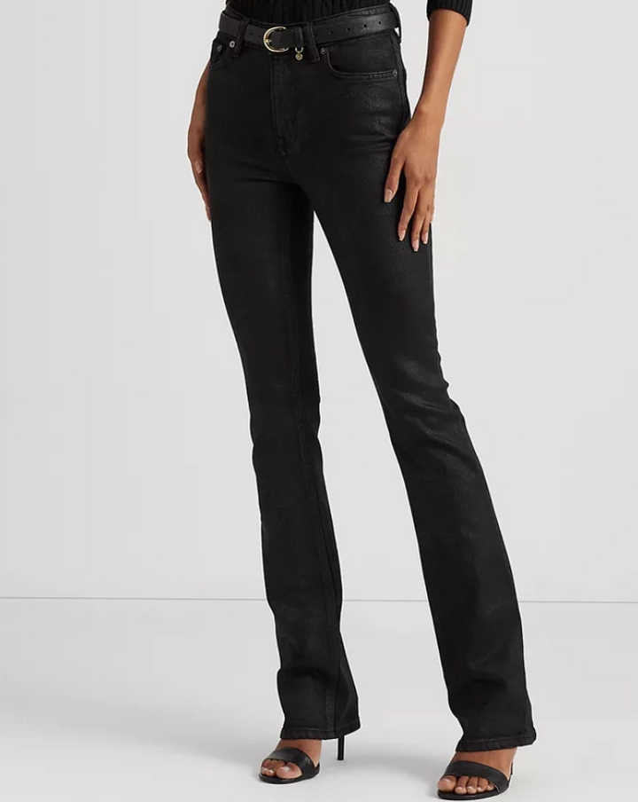 Lauren Ralph Lauren Coated-Denim Boot Jeans