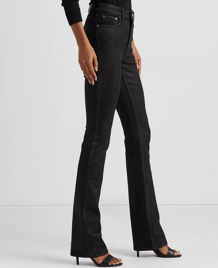 Lauren Ralph Lauren Coated-Denim Boot Jeans