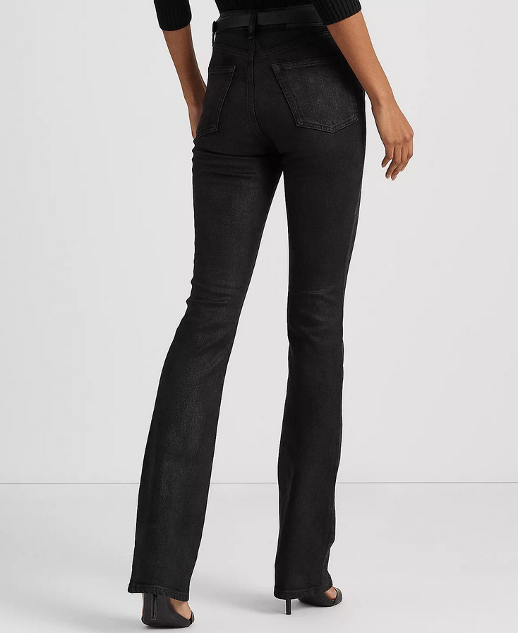 Lauren Ralph Lauren Coated-Denim Boot Jeans
