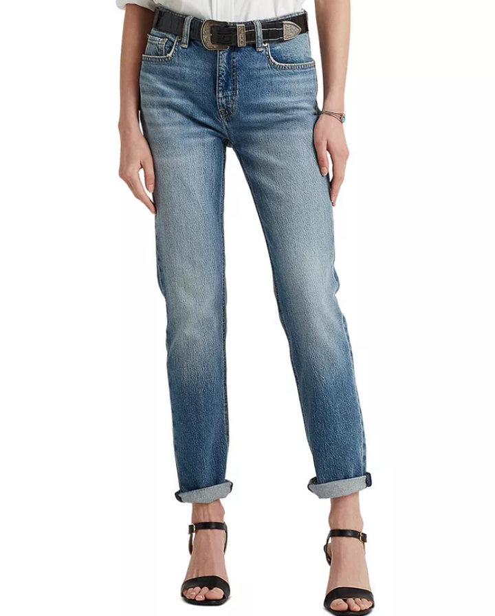 Lauren Ralph Lauren High-Rise Straight Ankle Jeans