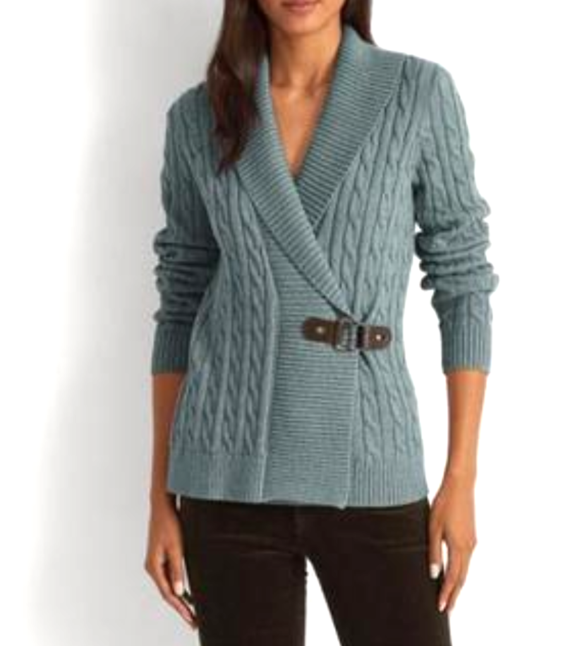 Lauren Ralph Lauren Buckled Cotton Cardigan