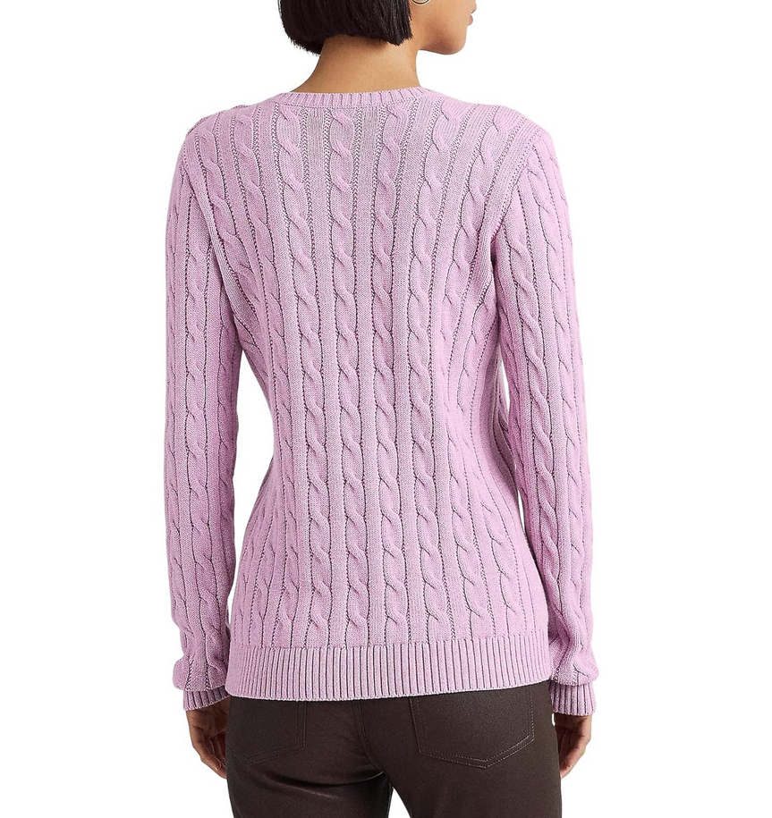 Lauren Ralph Lauren Button-Trim Cable-Knit Sweater