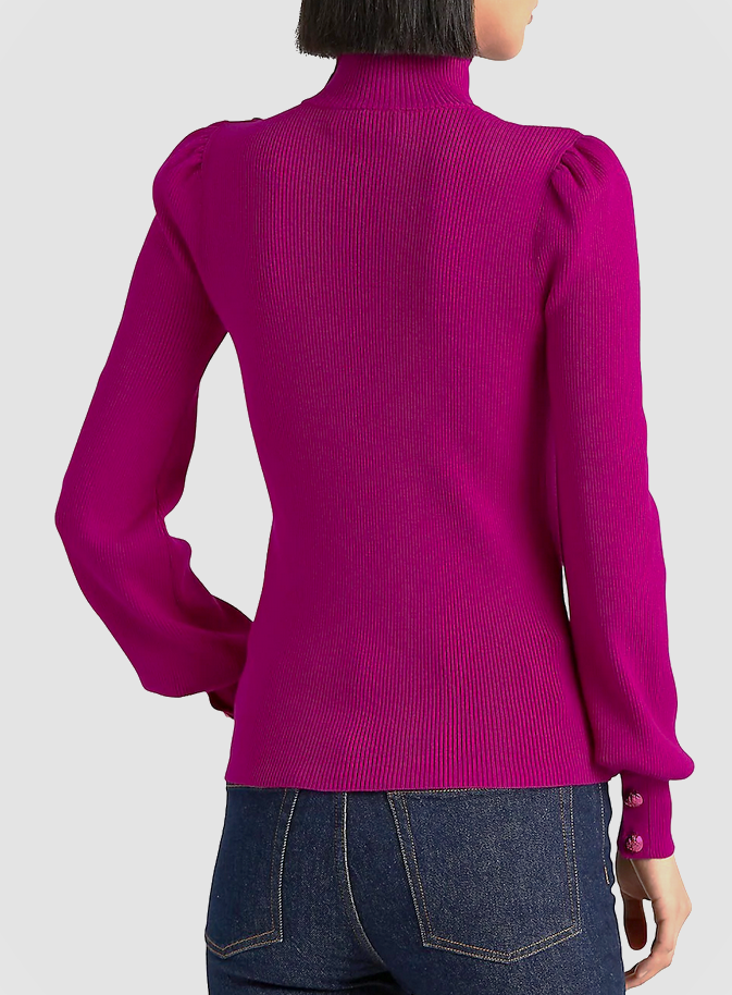 Lauren Ralph Lauren Button-Trim Mockneck Sweater
