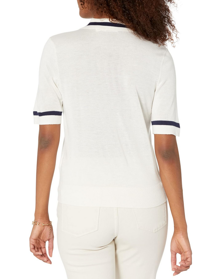 Ralph Lauren Plus SIze Silk-Blend Short Sleeve Sweater