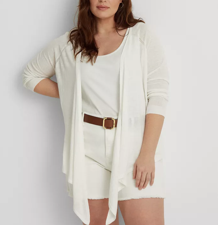 Lauren Ralph Lauren Plus Size Linen-Blend Sweater